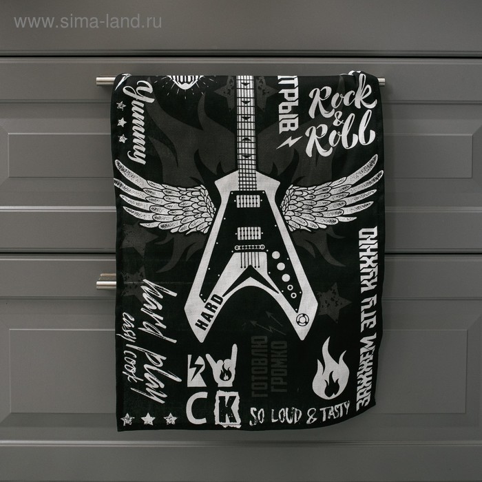 Полотенце кухонное «Let's rock» 35х60 см - Фото 1