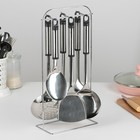 Набор кухонных принадлежностей «Помощник», 6 предметов, на подставке - фото 4265473