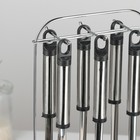 Кухонные принадлежности «Помощник», 6 предметов, на подставке, нержавеющая сталь, серебристый - Фото 3