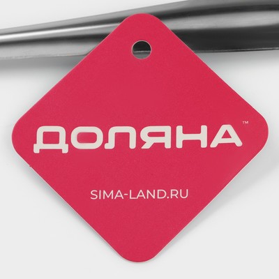 Лопатка из нержавеющей стали Доляна «Хозяюшка», с отверстиями, длина 28 см, цвет серебряный