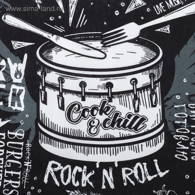 Кухонное полотенце «Доляна» Rock'n'roll, 35×60 см