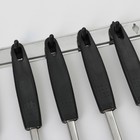 Набор кухонных принадлежностей «Ночь», 6 предметов, на подвесе, серебристый - Фото 3