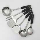 Набор кухонных принадлежностей «Ночь», 6 предметов, на подвесе, серебристый - Фото 5