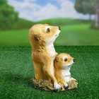 Садовая фигура "Сурикаты выглядывают из норки" 15х12х20см - Фото 2