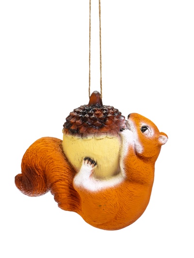 Подвесной декор из полистоуна, «Белка на жёлуде», 17×17×8 см