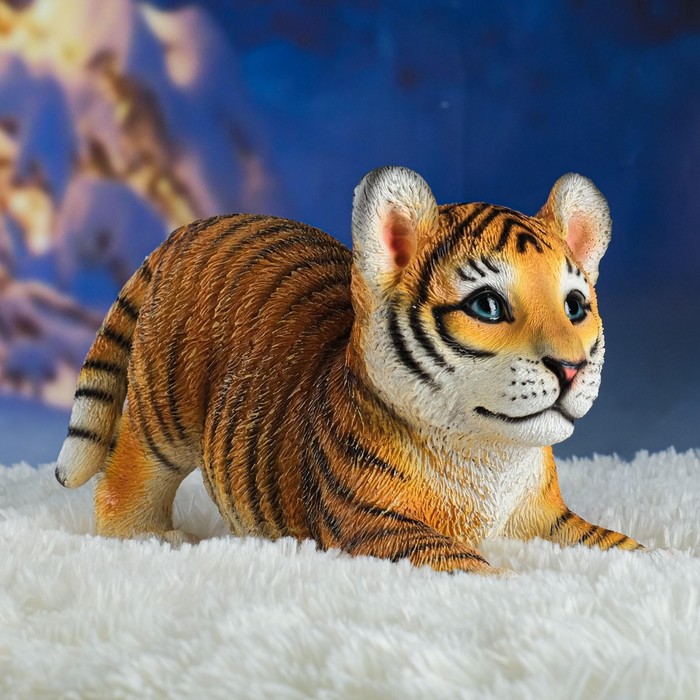 Садовая фигура "Тигренок игривый" 31х14х18см - Фото 1