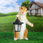 Садовый фонарь "Суслик с фонариком" 15х15х36см - фото 809599017