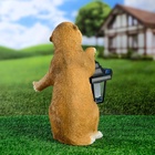 Садовый фонарь "Суслик с фонариком" 15х15х36см - фото 809599019