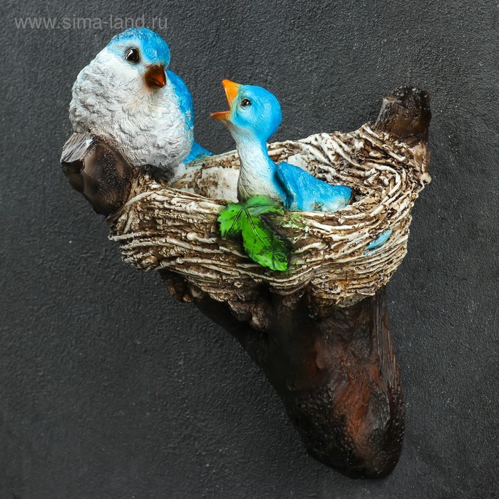 Подвесной декор "Птицы в гнезде" 12х14х24см - Фото 1
