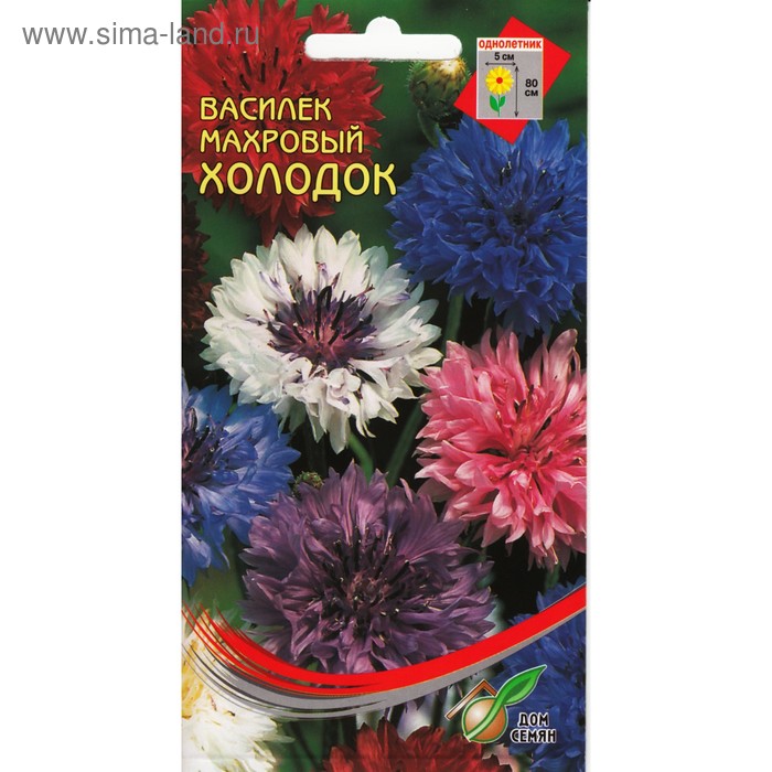Семена цветов Василек "Холодок" Дом семян смесь, О,  30 шт - Фото 1