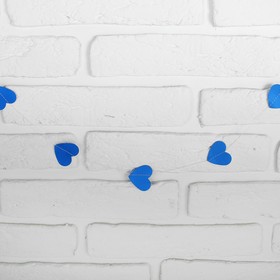 Гирлянда «Сердечки», 200 см, цвет синий