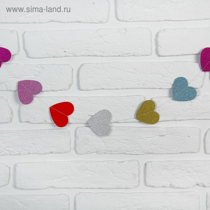 Гирлянда «Сердечки», 200 см - Фото 1