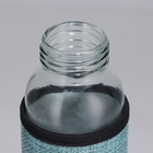 Бутылка для воды стеклянная в чехле «Котик», 350 мл - Фото 4