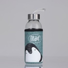 Бутылка для воды стеклянная в чехле «Привет», 350 мл - Фото 2