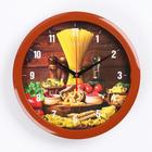 Часы настенные, серия: Кухня, "Спагетти", плавный ход, d=28 см - фото 2135278