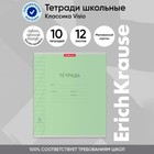 Тетрадь 12 листов в косую линейку, ErichKrause "Классика Visio", обложка мелованный картон, блок офсет 100% белизна, зелёная 4171181 - фото 3616793