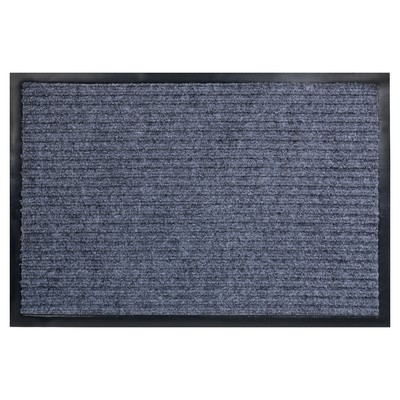Коврик придверный влаговпитывающий, ребристый, «Стандарт», 40×60 см, цвет серый