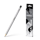 Набор карандашей чернографитных различной твердости 6 штук, ErichKrause, грифель d=2.2 мм, дерево, шестигранные, ударопрочные, серебро, в коробке - Фото 1