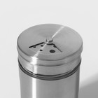 Солонка Доляна «Стиль», 130 мл, 5×8 см, стекло, серебристая - Фото 5