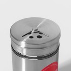 Солонка Доляна «Стиль», 130 мл, 5×8 см, стекло, серебристая - Фото 4