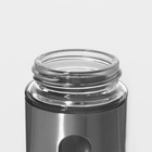 Солонка стеклянная Доляна «Стиль», 130 мл, 5×8 см, цвет серебряный - фото 8442849