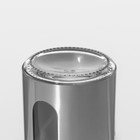 Солонка стеклянная Доляна «Стиль», 130 мл, 5×8 см, цвет серебряный - фото 4265548