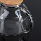 Набор чайный Magistro «Эко», 9 предметов: чайник стеклянный заварочный 1,1 л, 4 кружки 120 мл, 4 подставки 9,5 см - Фото 11