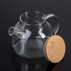 Набор чайный Magistro «Эко», 9 предметов: чайник стеклянный заварочный 1,1 л, 4 кружки 120 мл, 4 подставки 9,5 см - Фото 12
