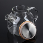 Набор чайный Magistro «Эко», 9 предметов: чайник стеклянный заварочный 1,1 л, 4 кружки 120 мл, 4 подставки 9,5 см - Фото 13