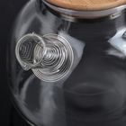 Набор чайный Magistro «Эко», 9 предметов: чайник стеклянный заварочный 1,1 л, 4 кружки 120 мл, 4 подставки 9,5 см - Фото 9