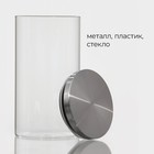 Банка стеклянная для сыпучих продуктов с металлической крышкой Magistro «Стиль», 1 л, 10,3×19 см - фото 4265558