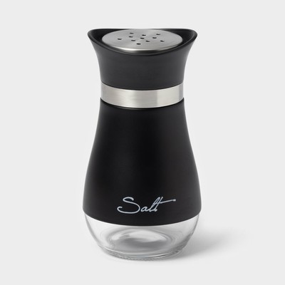 Солонка «Сияние», 5.5×5×11 см, стекло, чёрная