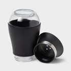 Солонка «Сияние», 5.5×5×11 см, стекло, чёрная - Фото 5