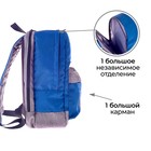 Рюкзак молодёжный, 38 х 28 х 19 см, эргономичная спинка, Calligrata Э "Футбол", синий - Фото 3