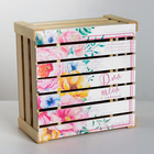 Коробка деревянная подарочная «Для тебя с любовью», 30 × 30 × 15 см - Фото 1