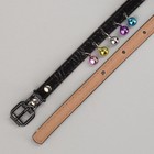 Ремень детский «Долли», лаковый, пряжка и хомут в цвет ремня, ширина 1,5 см, цвет чёрный - Фото 3