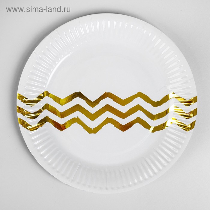 Тарелка бумажная «Орнамент», набор 6 шт. - Фото 1