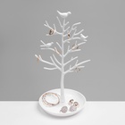 Подставка для украшений «Птички на дереве», 15.5×15.5×32 см, белая - Фото 2