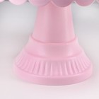 Подставка для торта и капкейков с крышкой 32.5×32.5×34 см, розовая - Фото 2