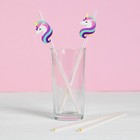 Трубочки «Единорог», бумажные, набор 6 шт. - Фото 2