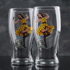 Набор бокалов для пива Рin-up Beer, стеклянный, 500 мл, 2 шт, рисунок микс - фото 8779215