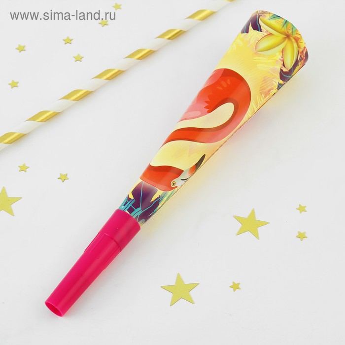 Дудка-гудок «Фламинго», набор 6 шт. - Фото 1