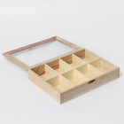 Ящик для хранения чайных пакетиков Доляна «Ахмадабад», 8 ячеек, 24.8×18×4.8 см - Фото 5