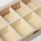 Ящик для хранения чайных пакетиков «Ахмадабад», 8 ячеек, 24,8×18×4,8 см - фото 4265610