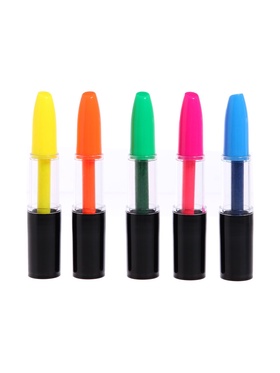 Маркер-прикол текстовыделитель Calligrata «Помада», МИКС (комплект 6 шт)