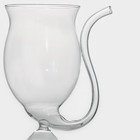 Бокал из стекла с трубочкой для вина Magistro «Пантера», 300 мл - Фото 3