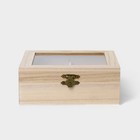 Ящик для хранения чайных пакетиков Доляна «Цейлон», 4 ячейки, 16×13,8×6,5 см - Фото 3
