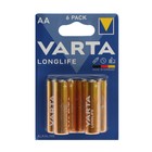 Батарейка алкалиновая Varta LONGLIFE AA набор 6 шт - Фото 1