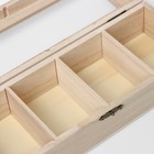 Ящик для хранения чайных пакетиков Доляна «Ахмадабад», 4 ячейки, 25×9.5×6.5 см - Фото 7