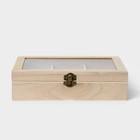 Ящик для хранения чайных пакетиков Доляна «Ахмадабад», 9 ячеек, 24×17.3×6.5 см - Фото 3